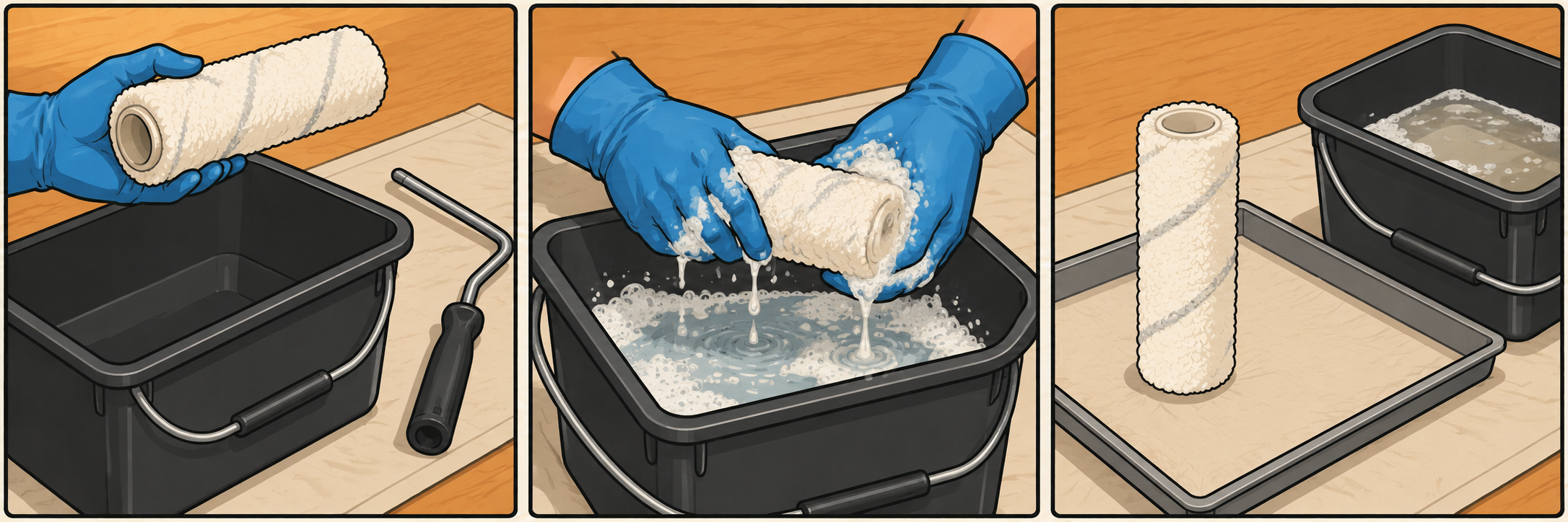 Remove the reusable fabric sleeve over a catch bucket; frame fittings vary.