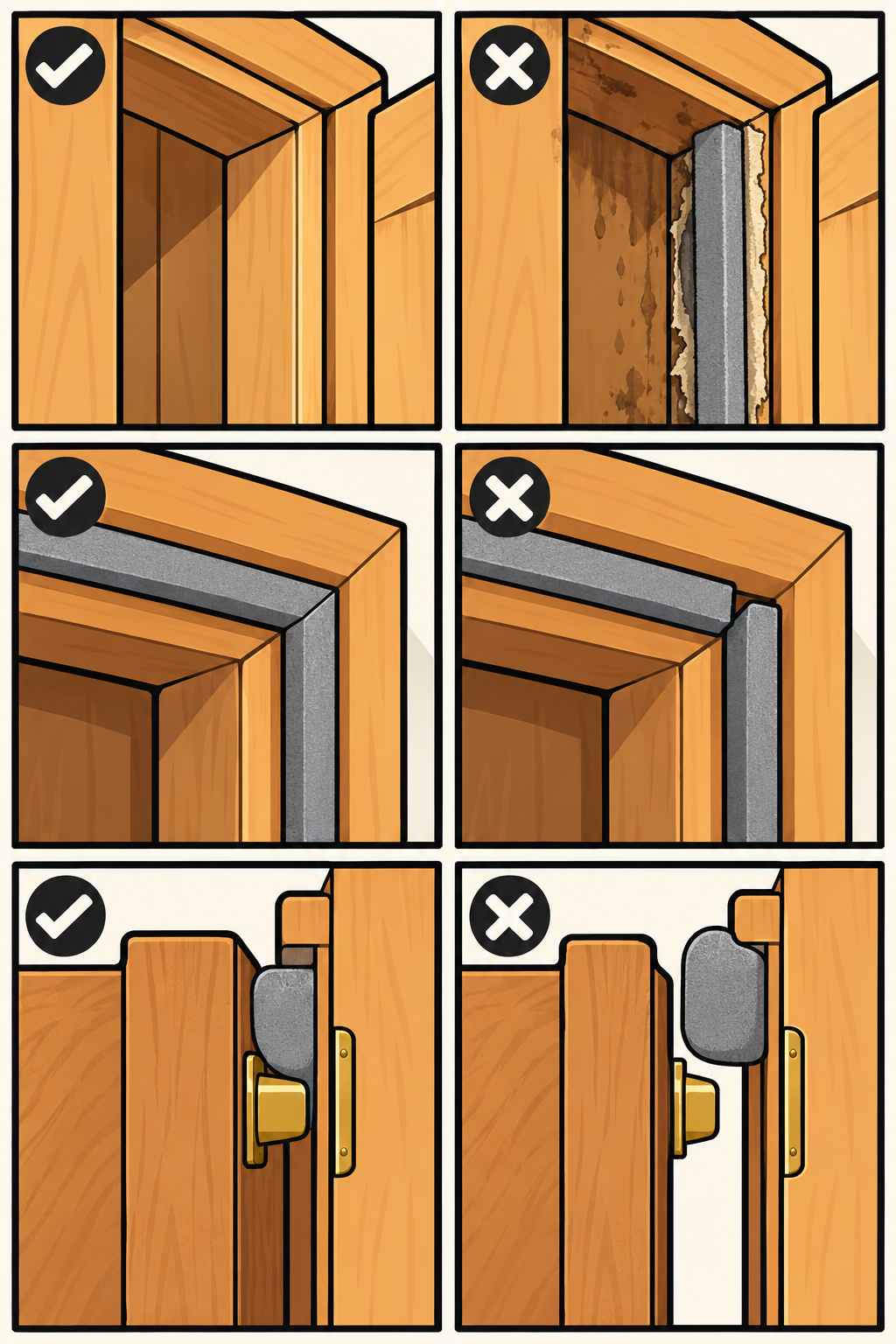A clean frame face with a new adhesive strip shown separately above it.